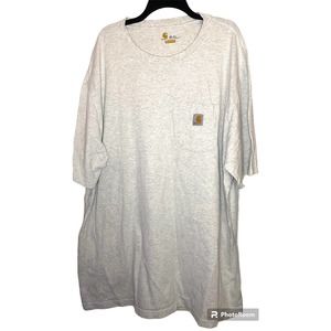 Mens CARHARTT Short sleeve One Pocket Original Fit Shirt T-Shirt 3XL Light Gray